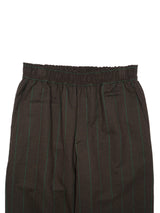 MATSUFUJI Grosgrain Stripe Wide Pants グログランストライプワイドパンツ 通販  ブラウングリーン