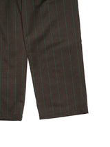 MATSUFUJI Grosgrain Stripe Wide Pants グログランストライプワイドパンツ 通販  ブラウングリーン