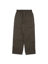 MATSUFUJI Grosgrain Stripe Wide Pants グログランストライプワイドパンツ 通販  ブラウングリーン