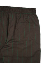 MATSUFUJI Grosgrain Stripe Wide Pants グログランストライプワイドパンツ 通販  ブラウングリーン