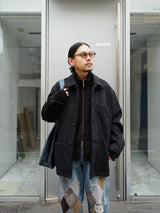 MATSUFUJI マツフジ "Connected Pockets Melton Jacket" コネクテッド ポケッツ メルトンジャケット BLACK 通販 着用イメージ