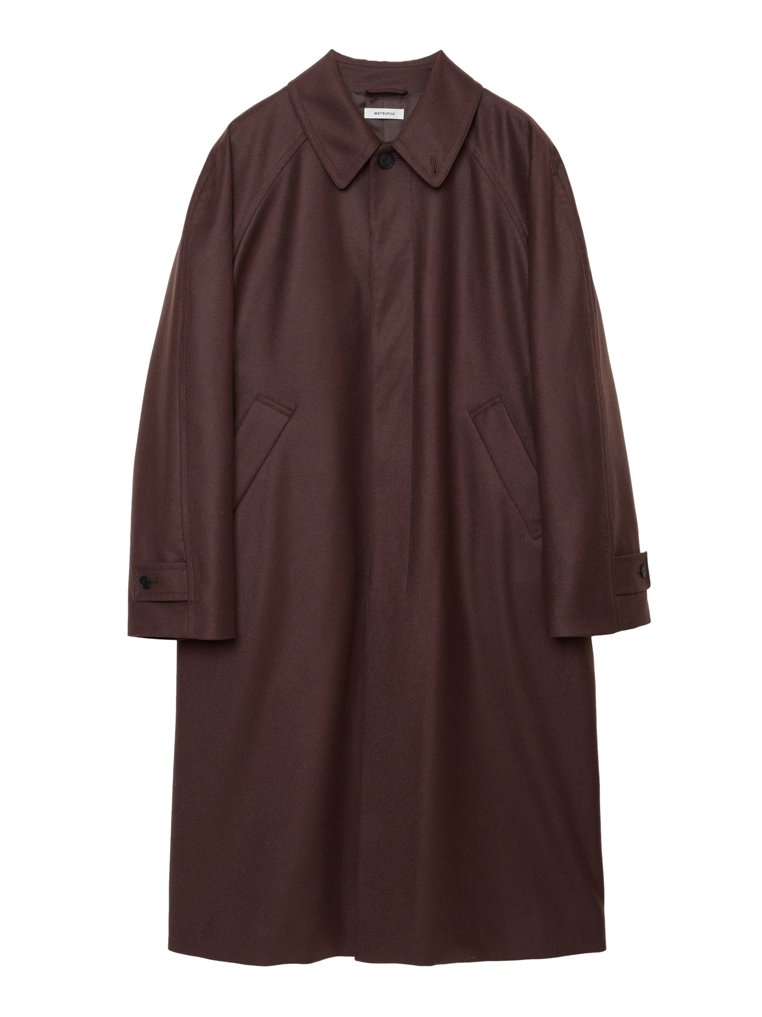MATSUFUJI "Flannel Wool Balmacaan Coat"