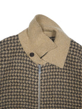 MEIAS WOOL JQ HARRINGTON KNIT JK ウールジャガードハリントンジャケット 通販 ブラウン