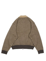 MEIAS WOOL JQ HARRINGTON KNIT JK ウールジャガードハリントンジャケット 通販 ブラウン