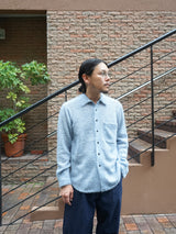 MEIAS MOHAIR KNIT STRIPE SHIRT モヘアニットシャツ 通販 ブルー
着用イメージ