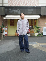 MEIAS MOHAIR KNIT STRIPE SHIRT モヘアニットストライプシャツ 通販 ブルー
着用イメージ