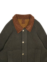 MEIAS BOA LINING KNIT JACKET　メイアス ボアライニングニットジャケット 通販 カーキ