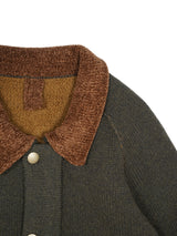 MEIAS BOA LINING KNIT JACKET　メイアス ボアライニングニットジャケット 通販 カーキ