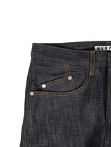 NVRFRGT (ネヴァーフォーゲット)"3D TWISTED WIDE LEG JEANS"
RAW INDIGO
通販