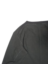 NVRFRGT ネヴァーフォーゲット PANNELD LONG SLEEVE V-NECK T-SHIRT パネルロングスリーブVネックTシャツ 通販 チャコール