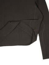 NVRFRGT ネヴァーフォーゲット PANNELD LONG SLEEVE V-NECK T-SHIRT パネルロングスリーブVネックTシャツ 通販 ブラウン