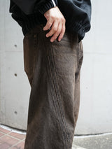 NVRFRGT (ネヴァーフォーゲット)"3D TWISTED WIDE LEG JEANS"MUD FADED BLACK
通販
着用イメージ