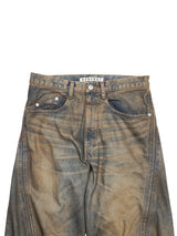 NVRFRGT (ネヴァーフォーゲット)"3D TWISTED WIDE LEG JEANS"MUD FADED INDIGO
通販