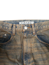 NVRFRGT (ネヴァーフォーゲット)"3D TWISTED WIDE LEG JEANS"MUD FADED INDIGO
通販