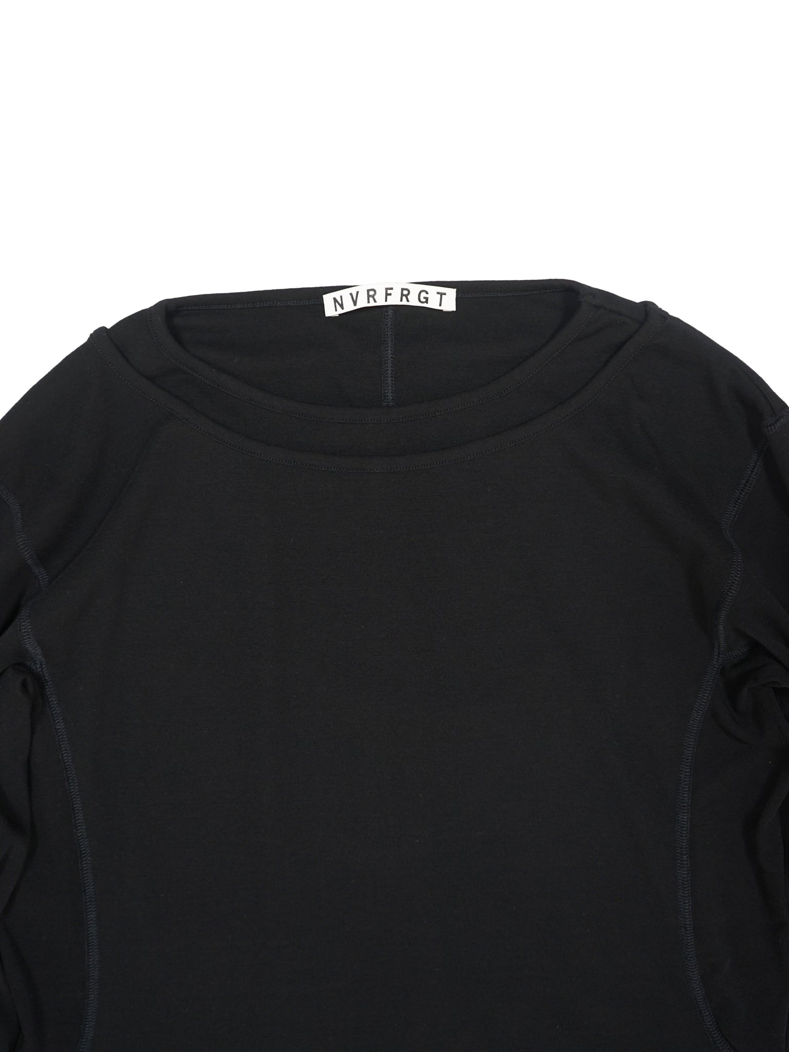 NVRFRGT ダブルレイヤード ロングスリーブTシャツ - BLACK | PRANK STORE