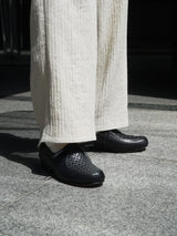 PETROSOLAUM 通販 1 eyelet apron ブラック レザーシューズ 