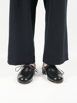 PETROSOLAUM  ペテロオラウム 1 eyelet apron(plain horse foggy reverse) ワンアイレットエプロン 通販 ブラック 着用イメージ