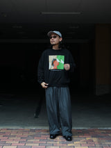 POET MEETS DUBWISE "DECOLONIZATION LOOSE FIT SWEAT"BLACK 着用イメージ