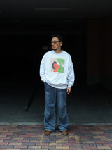 POET MEETS DUBWISE "DECOLONIZATION LOOSE FIT SWEAT" ASH GRAY  着用イメージ