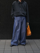 Rich I  通販 Limited Tuck Wide Trousers 別注 インディゴ ワイドトラウザーズ 着用イメージ