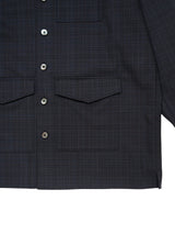 Rich I Box Opencollar Shirt Jacket リッチアイ ボックスオープンカラーシャツジャケット 通販 ネイビーチェック