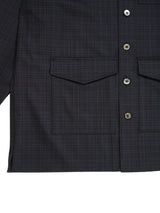 Rich I Box Opencollar Shirt Jacket リッチアイ ボックスオープンカラーシャツジャケット 通販 ネイビーチェック