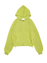 SimplyComplicated シンプリーコンプリーケーテッド KNITTED ZIP HOODIE ニッテッドジップフーディー 通販 グリーンティー