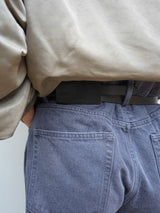 SimplyComplicated BF GARMENT DYED SELVEDGE JEAN ボーイブレンドガーメントダイセルヴィッチジーンズ 通販 パープル 着用画像