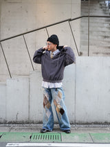 TOZAOU トザオウ "Corduroy Smock" コーデュロイスモック C-gray. 通販 着用イメージ