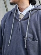TOZAOU トザオウ "Corduroy Smock" コーデュロイスモック C-gray. 通販 着用イメージ