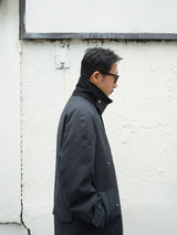 YDOT POINT COAT ワイドット ポイントコート 通販 チャコール 着用イメージ