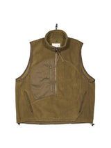 YDOT ワイドット "TECH FLEECE CIRCLE ANORAK VEST" テックフリースサイクルアノラックベスト MOSS BROWN 通販