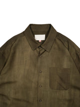 YOKO SAKAMOTO ヨーコサカモト REGULAR COLLAR SHIRT レギュラーカラーシャツ 通販 オリーブベージュ