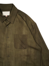 YOKO SAKAMOTO ヨーコサカモト REGULAR COLLAR SHIRT レギュラーカラーシャツ 通販 オリーブベージュ