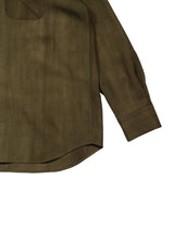YOKO SAKAMOTO ヨーコサカモト REGULAR COLLAR SHIRT レギュラーカラーシャツ 通販 オリーブベージュ