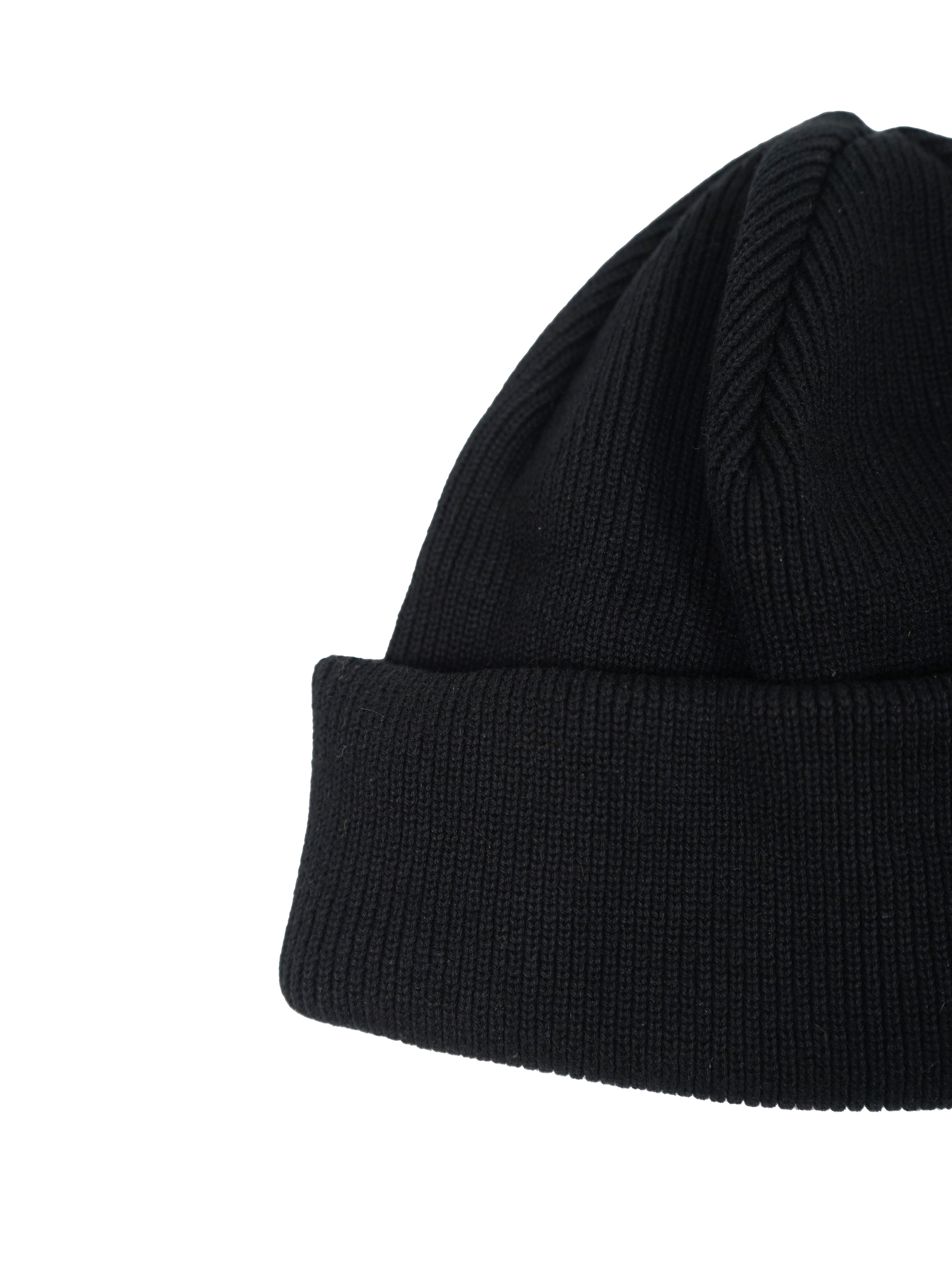 YOKO SAKAMOTO WOOL KNIT BIG WATCH CAP 黒 YOKO SAKAMOTO コットンカシミヤ ビッグワッチキャップ - BLACK