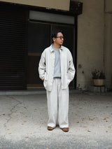 YOKO SAKAMOTO ヨーコサカモト "WORK SHIRT" ワークシャツ BEIGE 通販 着用イメージ