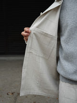 YOKO SAKAMOTO ヨーコサカモト "WORK SHIRT" ワークシャツ BEIGE 通販 着用イメージ