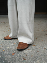YOKO SAKAMOTO BAGGY EASY PANTS ヨーコサカモト バギーイージーパンツ 通販  ベージュ 着用イメージ