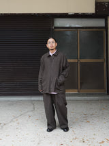 YOKO SAKAMOTO ヨーコサカモト"WORK SHIRT" ワークシャツ OLIVE  通販 着用イメージ