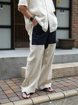 Nobuyuki Matsui Buggy pants バギーパンツ ベージュ 着用イメージ
