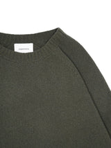 superNova. スーパーノヴァ "Whole Garment Crew - Wool / Cashmere / Silk" ホールガーメントクルーネック ウールカシミヤシルク 通販 オリーブ
