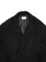 superNova. スーパーノヴァ Melton Double-Breasted Peak Lapel Overcoat メルトンダブルブレステッドピークドラペルオーバーコート 通販 ブラック