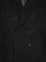 superNova. スーパーノヴァ Melton Double-Breasted Peak Lapel Overcoat メルトンダブルブレステッドピークドラペルオーバーコート 通販 ブラック