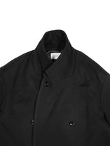 superNova. スーパーノヴァ Melton Double-Breasted Peak Lapel Overcoat メルトンダブルブレステッドピークドラペルオーバーコート 通販 ブラック