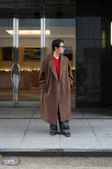 superNova. スーパーノヴァ Melton Double-Breasted Peak Lapel Overcoat メルトンダブルブレステッドピークドラペルオーバーコート 通販 ブラウン