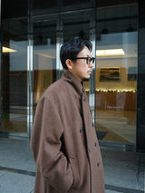 superNova. スーパーノヴァ Melton Double-Breasted Peak Lapel Overcoat メルトンダブルブレステッドピークドラペルオーバーコート 通販 ブラウン