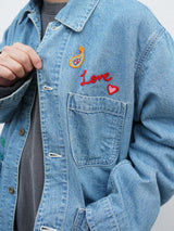 superNova.通販 Embroidered coverall jacket  9.5oz denim インディゴ デニムジャケット