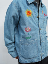 superNova.通販 Embroidered coverall jacket  9.5oz denim インディゴ デニムジャケット