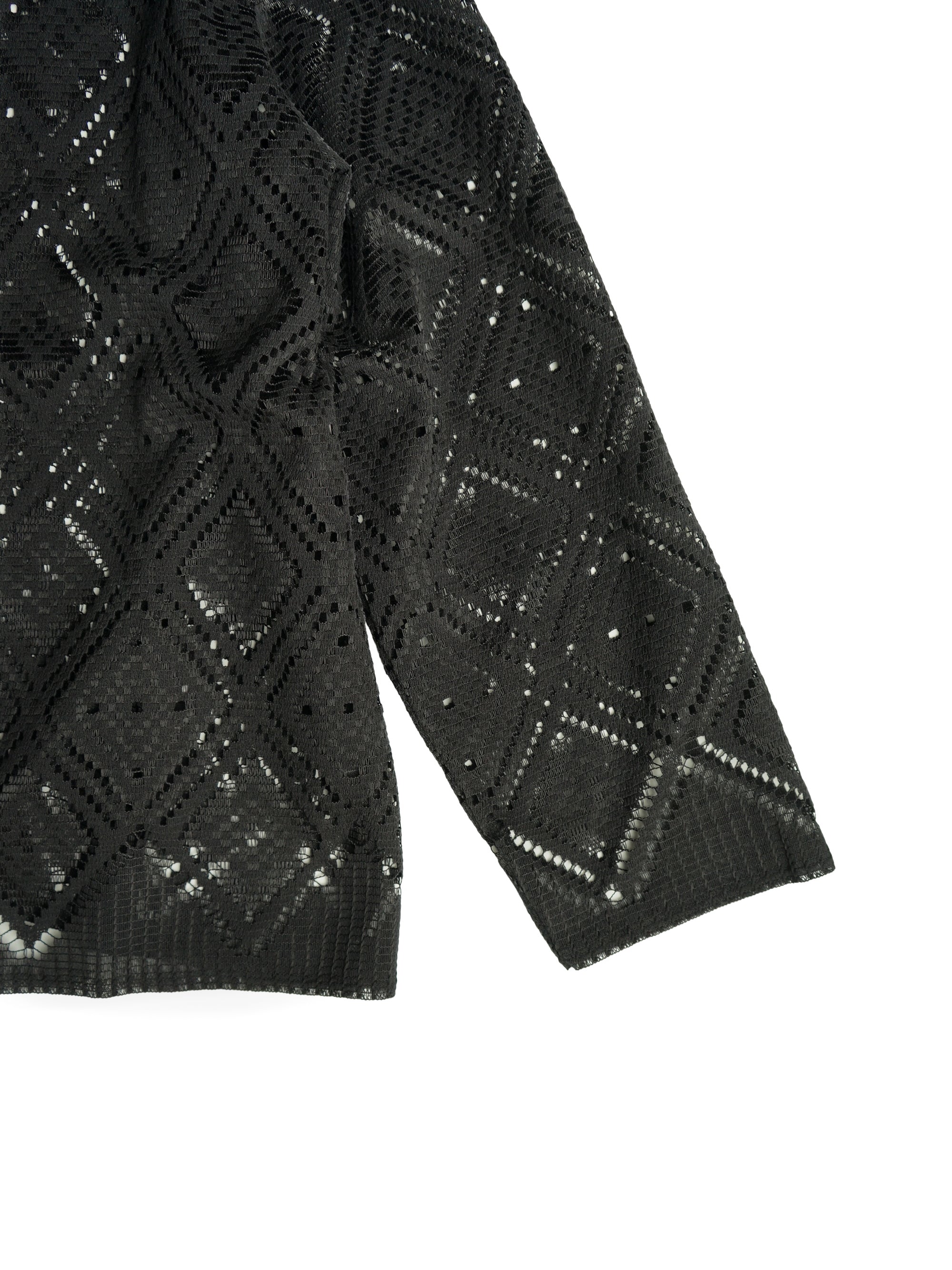 superNova. / V neck cardigan - Diamond raschel lace/S/コットン/NVY superNova. 